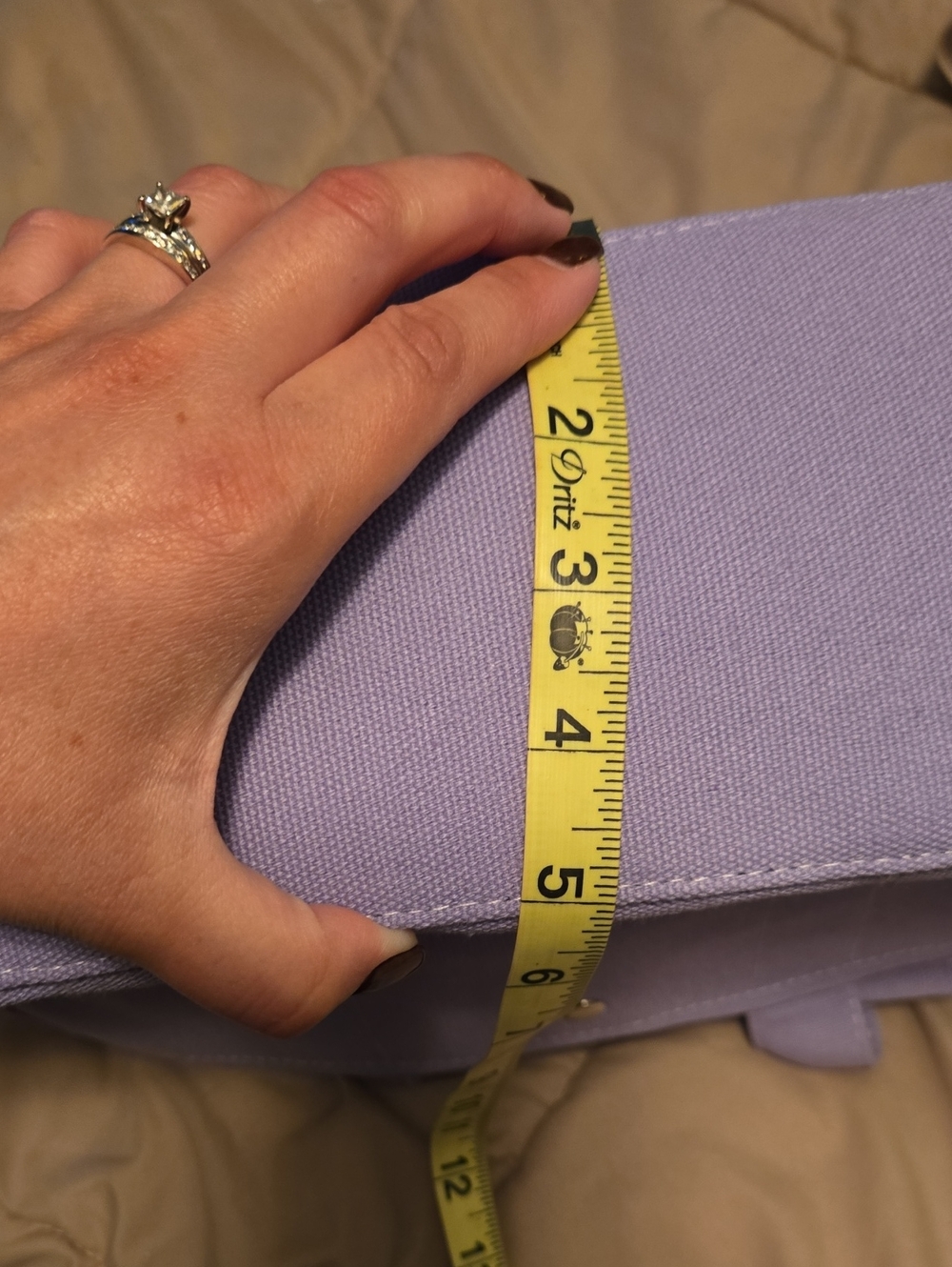 Coach Lavender Canvas Tote with Purple Logo and Strap - Picture 12 of 12